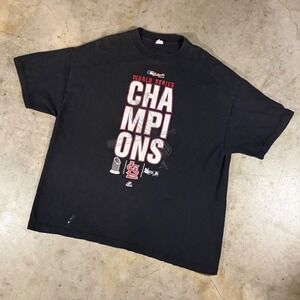 Vintage Alstyle St Louis Cardinals 2011 World Series Champions T-Shirt Black 2XL